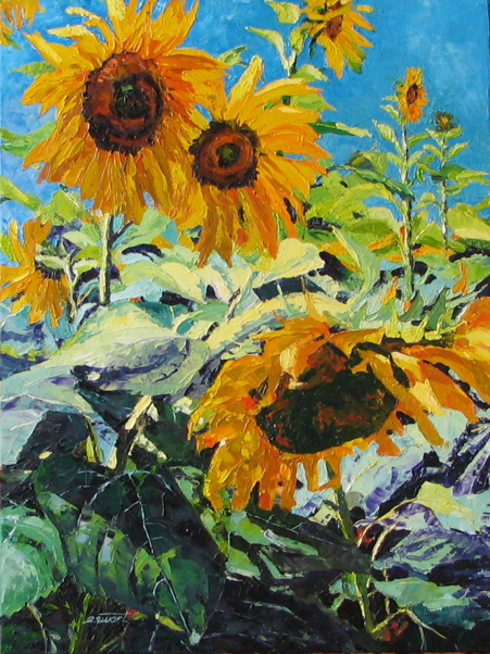 Flower Gallery/Sunflower Squad/Contemporary oil paintings